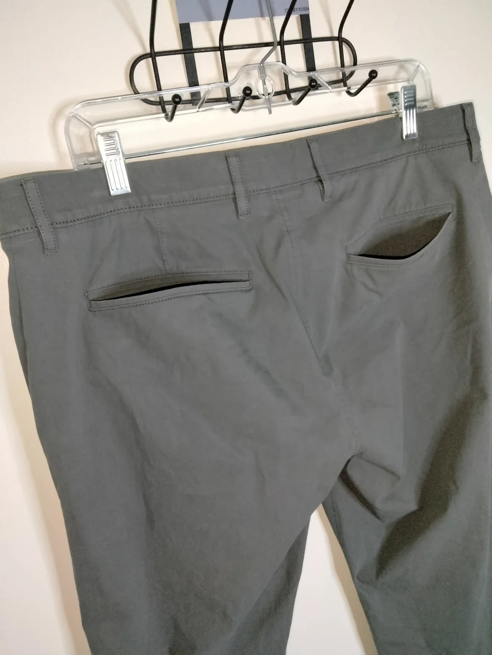 J. Crew Stretch (Sz 36) Men's Charcoal Gray Slip & Zip Pockets Slim Chino Pants